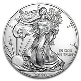 2020 American Eagle 1 oz silver bullion coin by BluVexCoin, featuring a brilliant uncirculated finish and detailed eagle design.