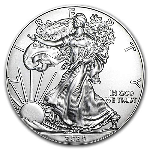 2020 American Eagle 1 oz silver bullion coin by BluVexCoin, featuring a brilliant uncirculated finish and detailed eagle design.