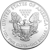2020 American Eagle silver bullion coin, 1 oz, brilliant uncirculated finish, by BluVexCoin, showcasing detailed eagle design.