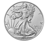 2022 American Eagle Silver Bullion 1 oz coin by BluVexCoin, displaying the detailed eagle design in brilliant uncirculated condition