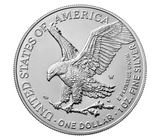 2022 American Eagle Silver Bullion 1 oz coin from BluVexCoin, featuring a brilliant uncirculated finish and detailed eagle design